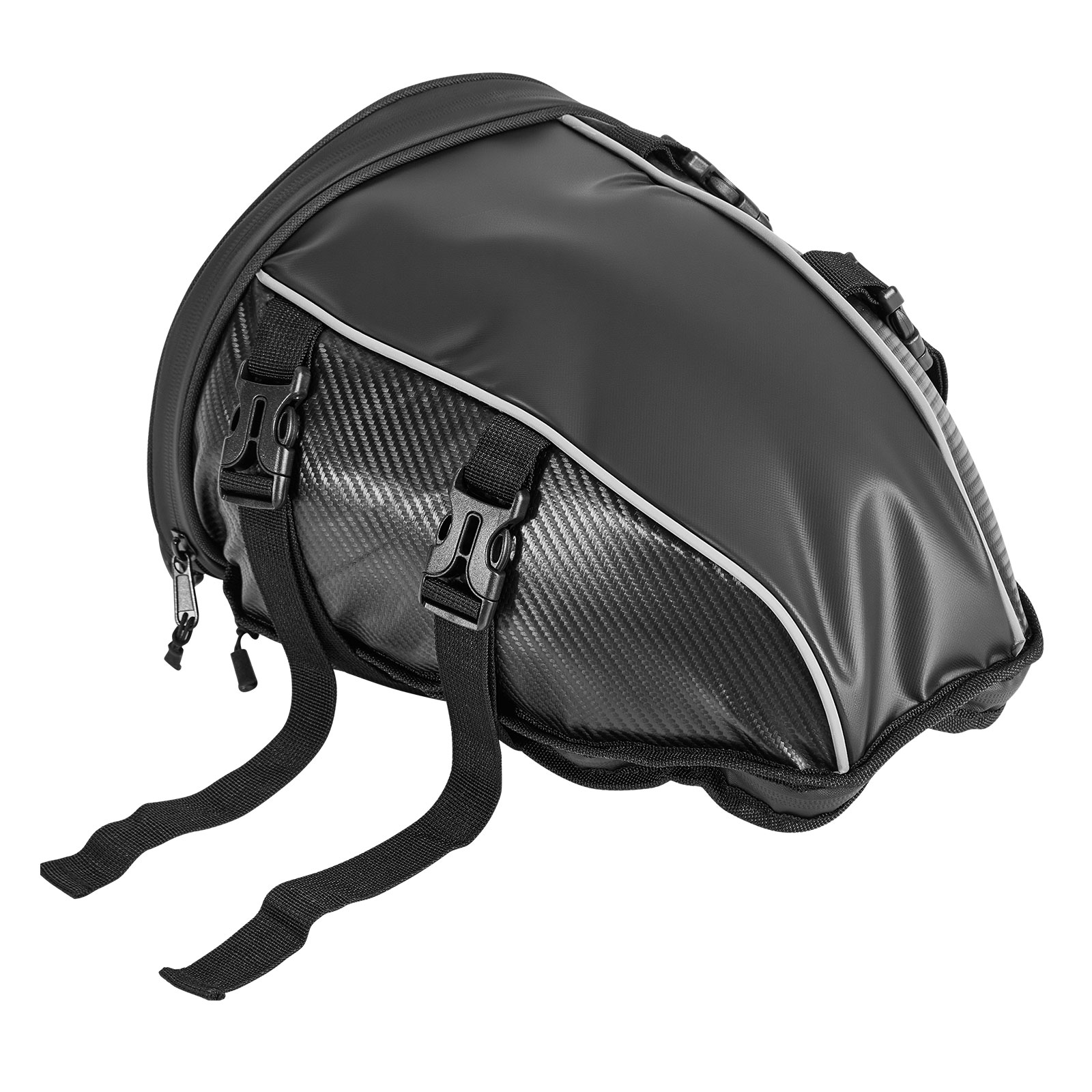 Motorcycle Tail Bag Waterproof Rear Seat Bag For Men Black_voghion.com